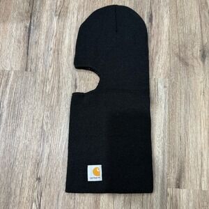 Carhartt Men WIP Storm Balaclava Ski Face Mask Black Stretch Knit Thinsulate OS